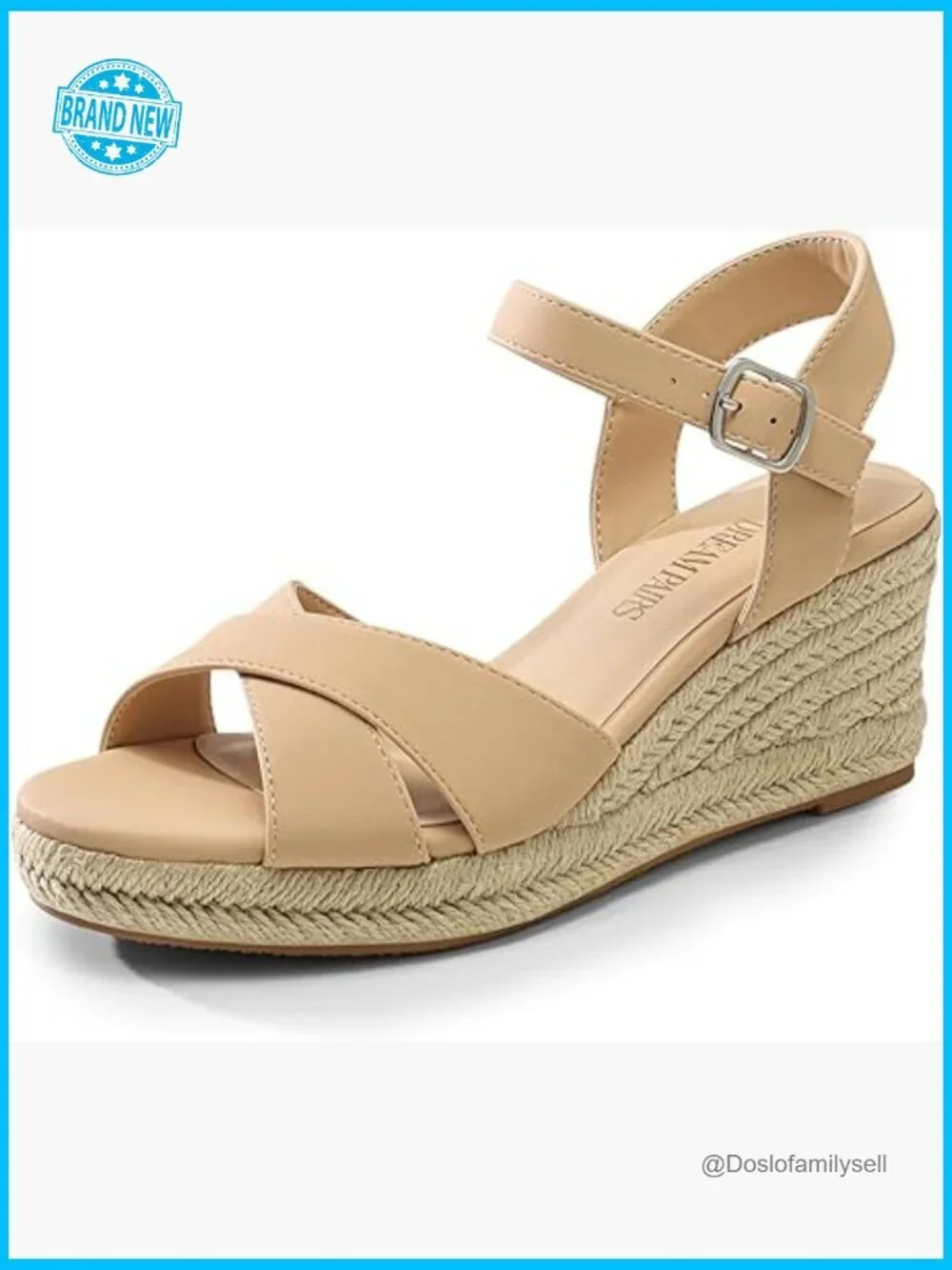 Espadrille Wedge Sandals High Heeled Platform Summer Dressy Casual Ankle Strap